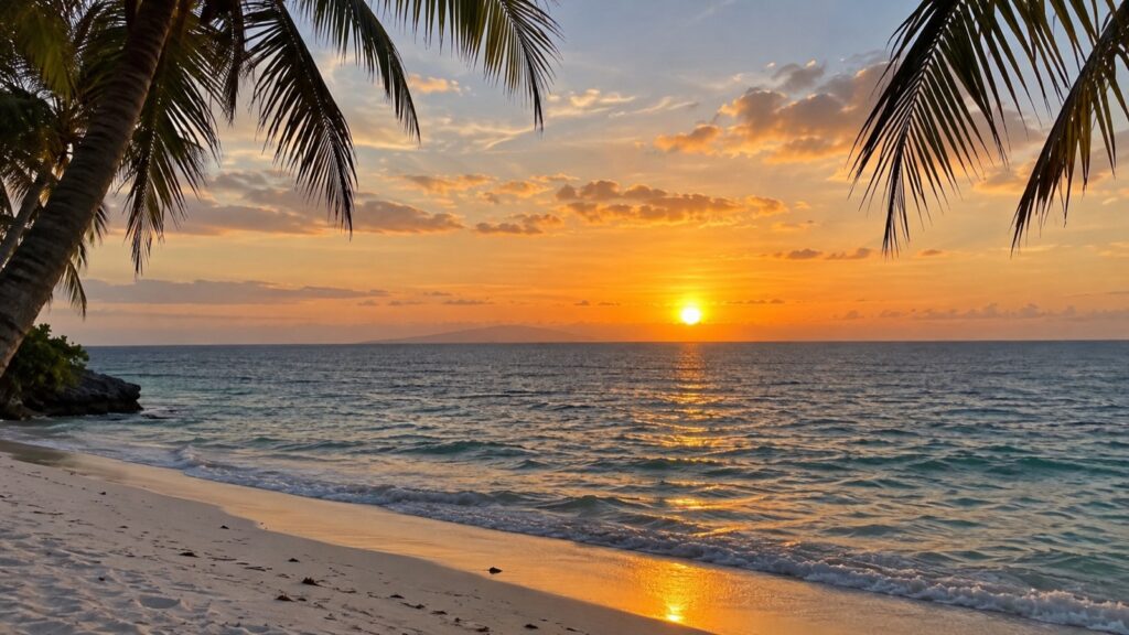 マクタン島の夕日（イメージ）